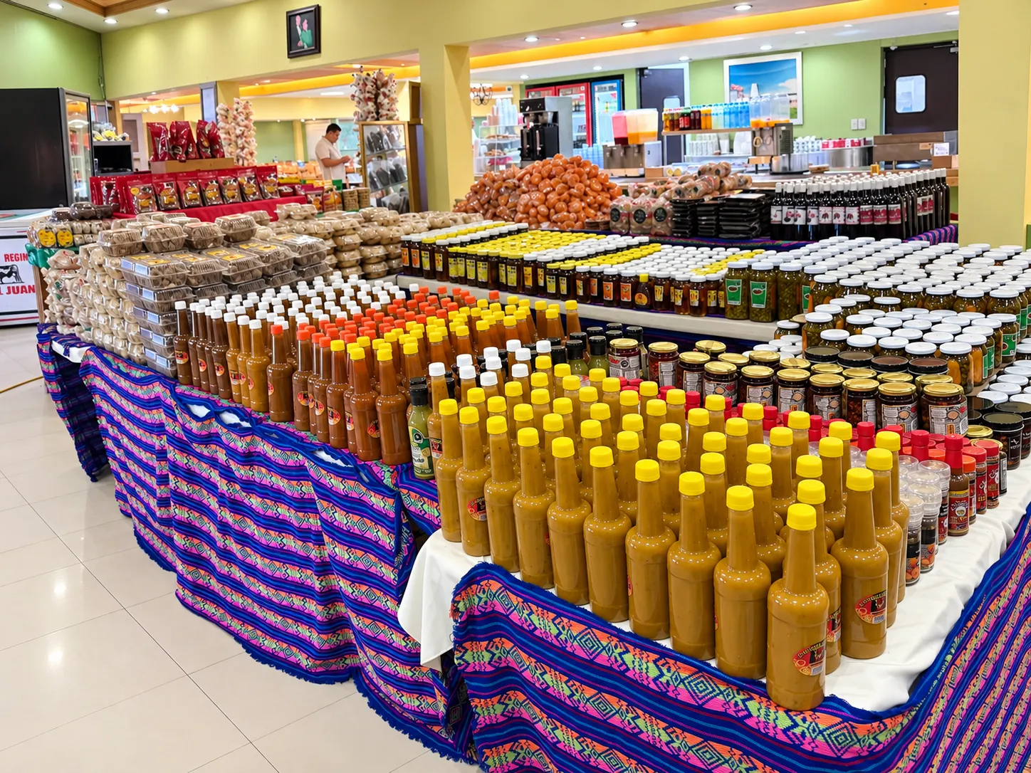 Salsas, conservas y dulces regionales en la tienda del parador